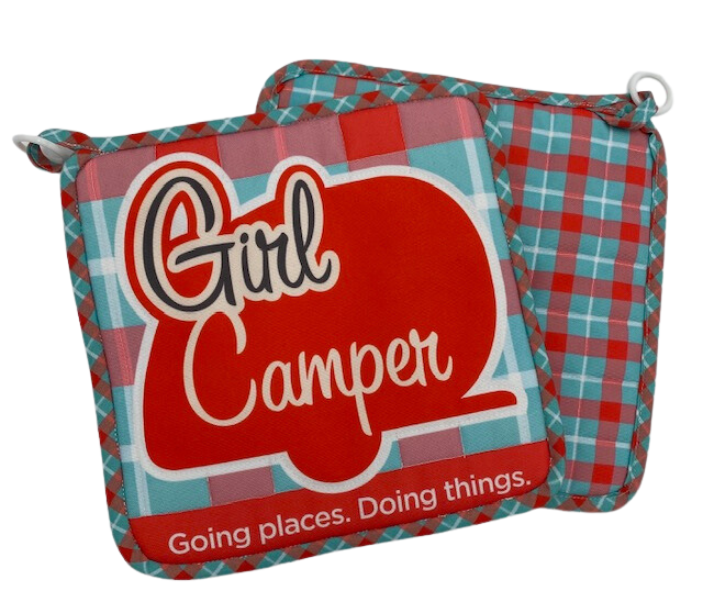 Girl Camper Over Sized Pot Holder