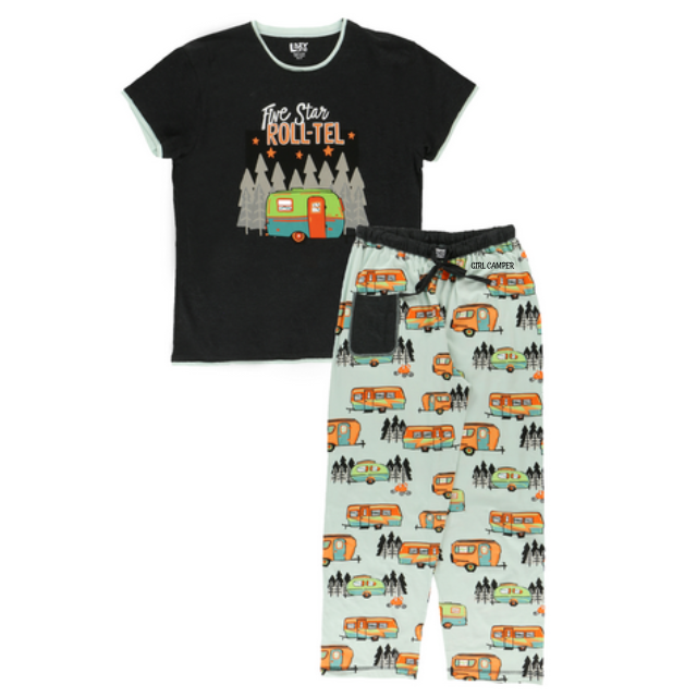 Lazy One Five Star Roll-tel PJ Set