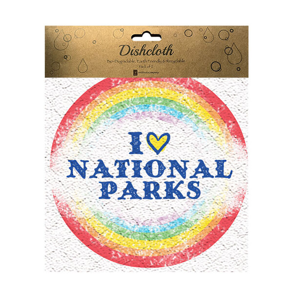 I Love National Parks set of 2 Dish Cloths