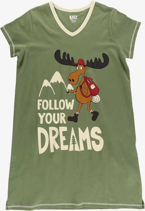 Lazy One Follow Your Dreams V-neck Nightshirt