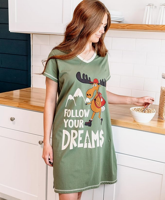 Lazy One Follow Your Dreams V-neck Nightshirt