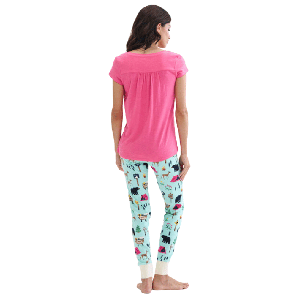 Teal Hiking Trail Women's Sleep Leggings