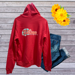 Fleece Full Zip Hoodie Heather Red
