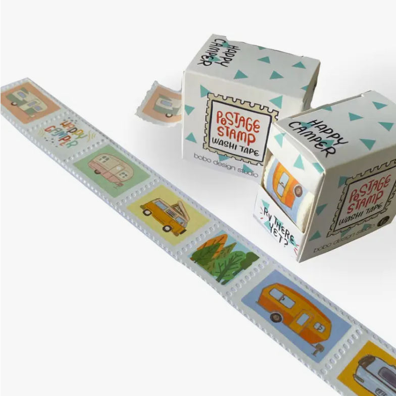 Happy Camper - Postage Stamp Washi Tape