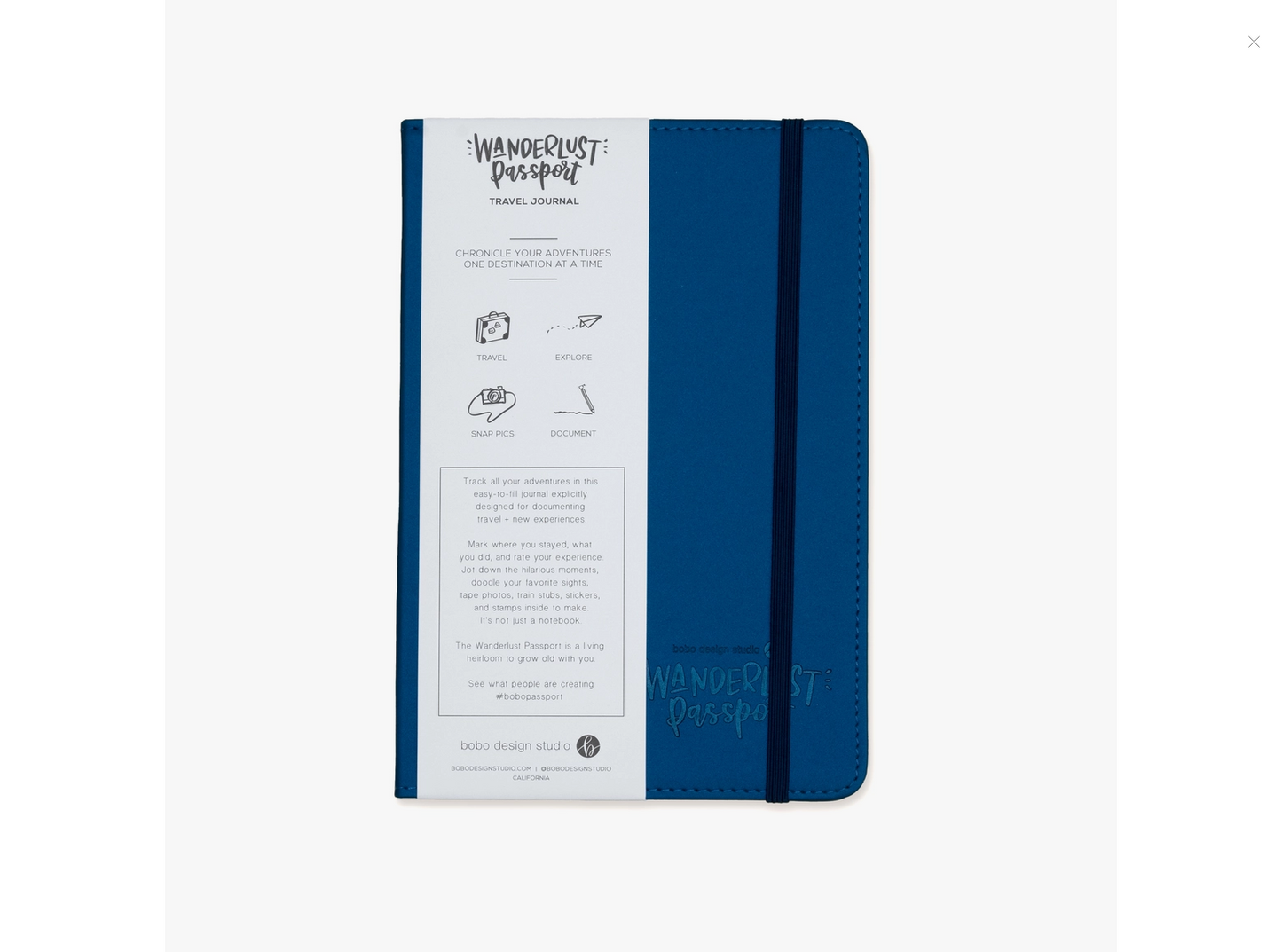 Wanderlust Passport - Travel Journal (Navy)