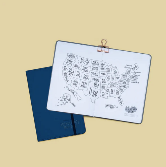 Wanderlust Passport - Travel Journal (Navy)