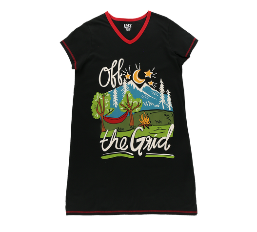 Lazy One Off The Grid Women's V-neck Nightshirt