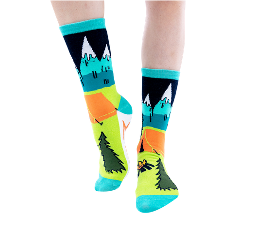 Lazy One Mountain Life Crew Sock