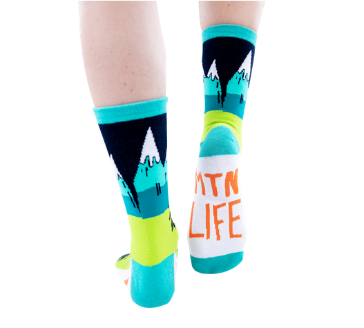 Lazy One Mountain Life Crew Sock