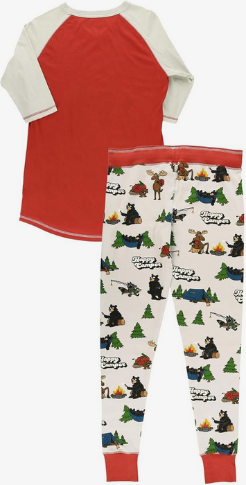 Lazy One Happy Campfire Bear Legging PJ Set