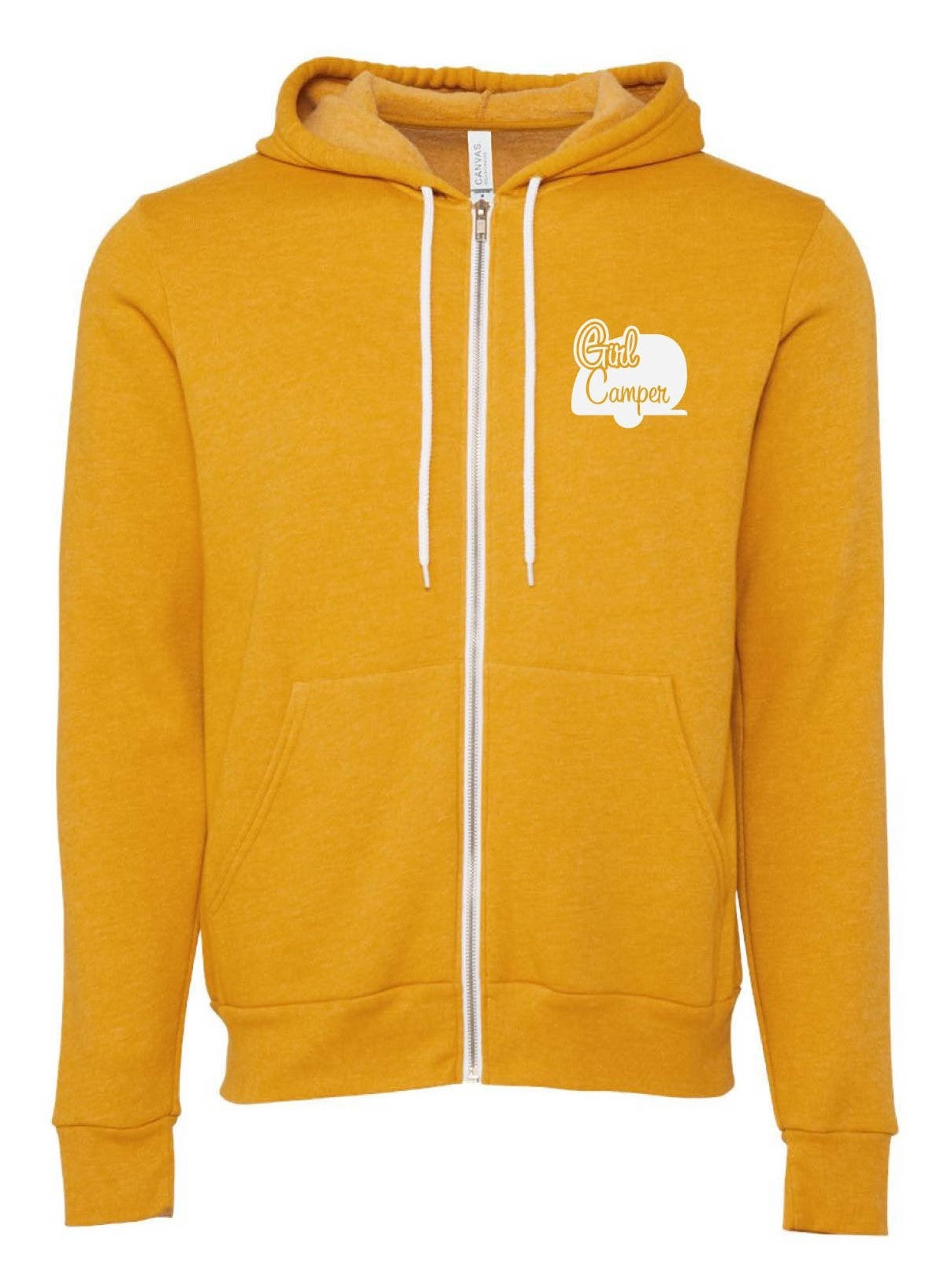 Fleece Full Zip Hoodie Mustard Yellow