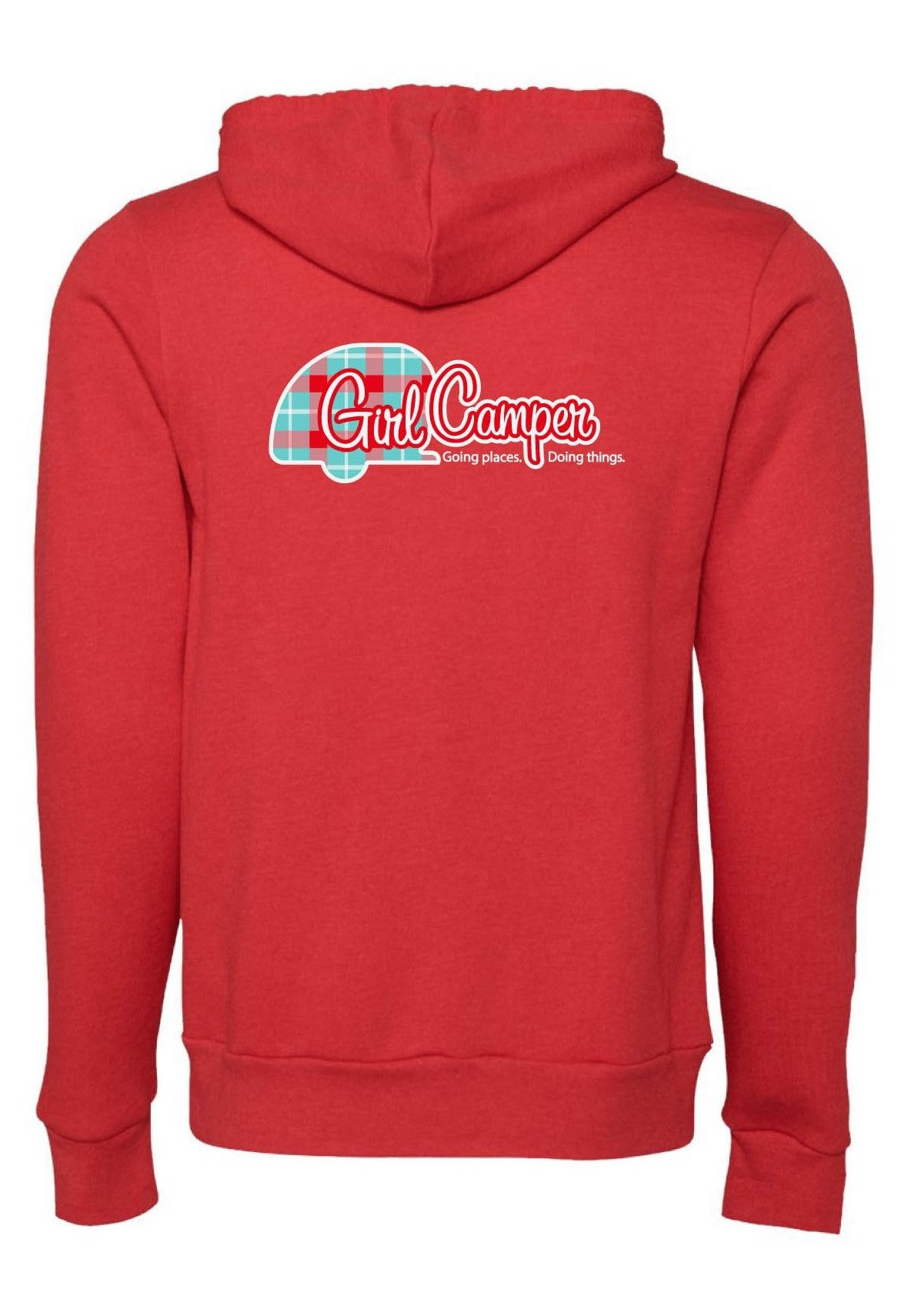 Fleece Full Zip Hoodie Heather Red