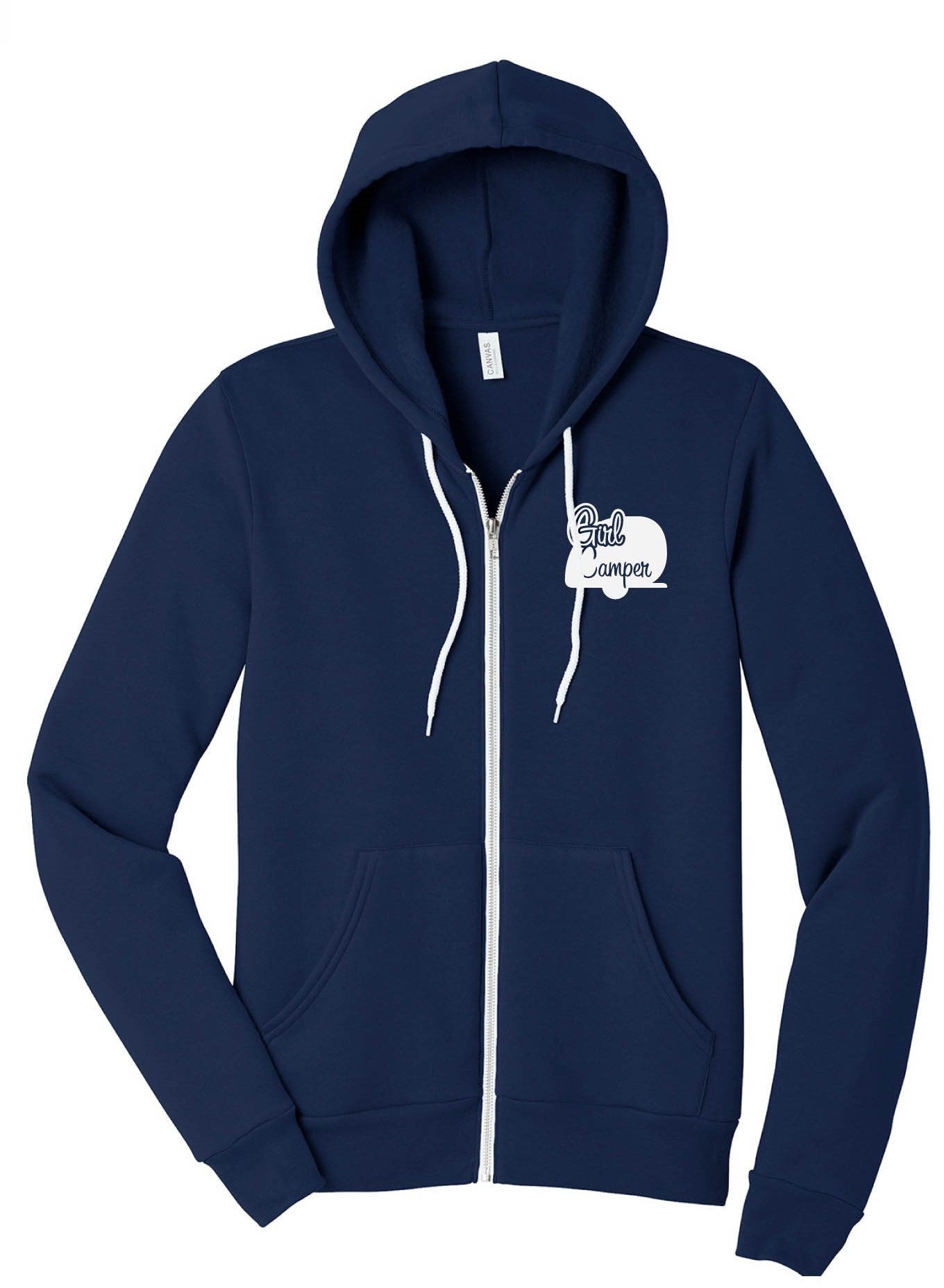 Fleece Full Zip Hoodie Navy