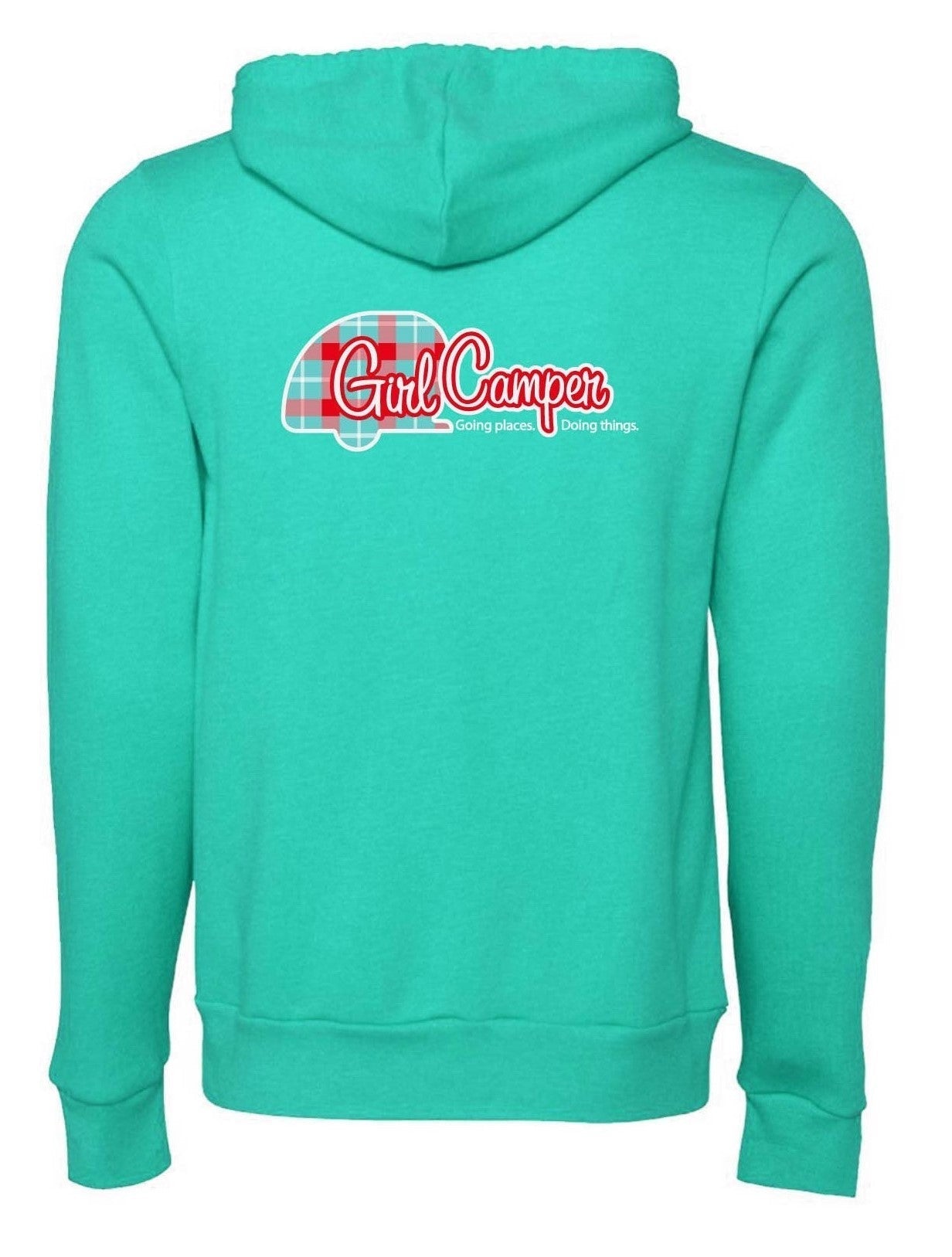 Fleece Full Zip Hoodie Heather Teal