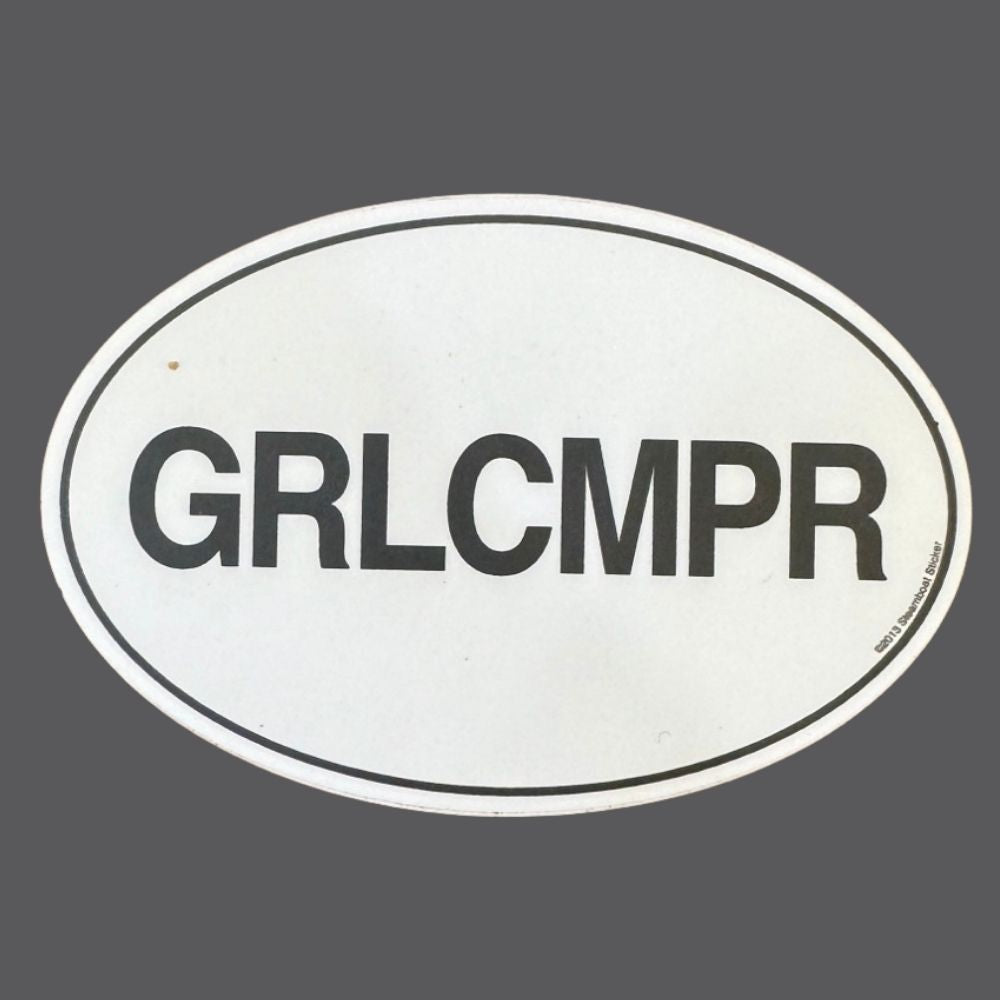 Oval Girl Camper Initial Decal