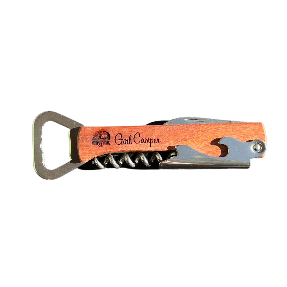 Girl Camper Wine Tool & Bottle Opener