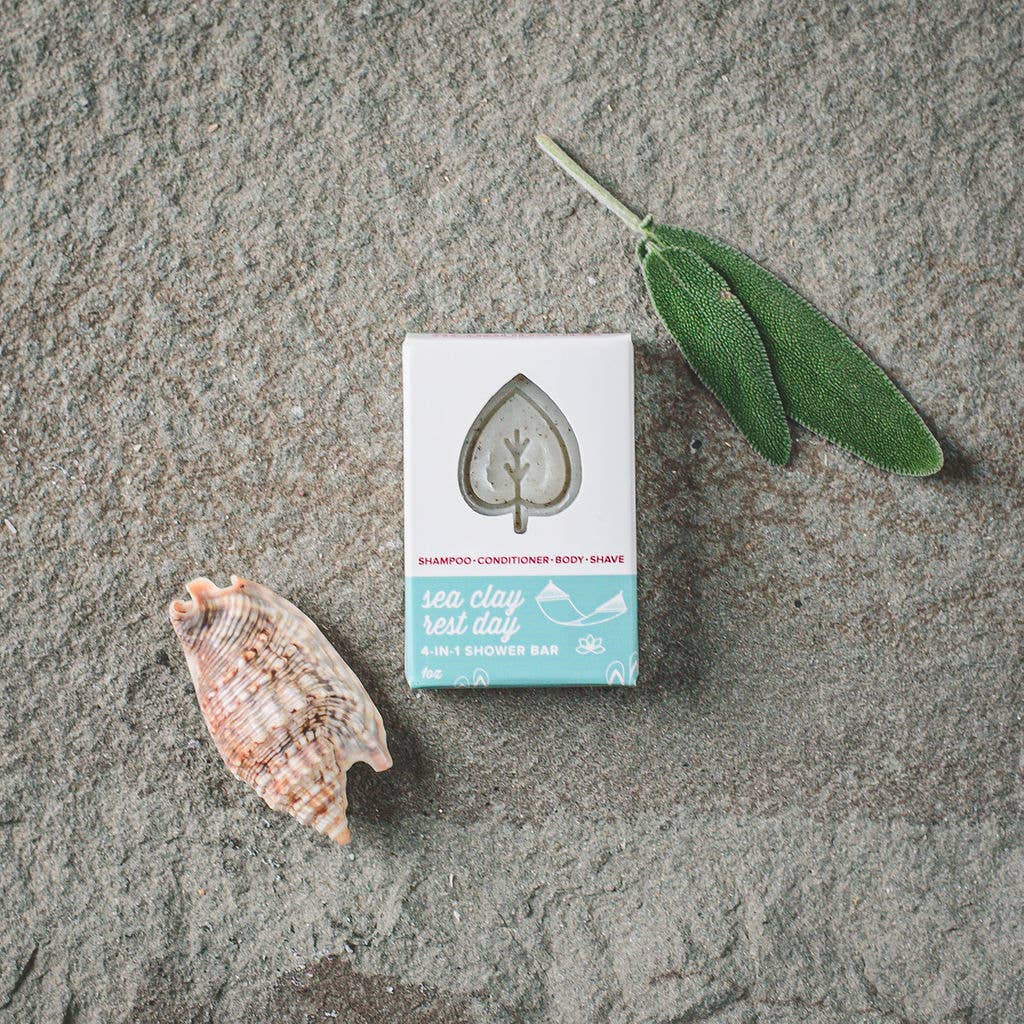 RedBudSuds Sea Clay Rest Day 1oz Travel Shower Bar