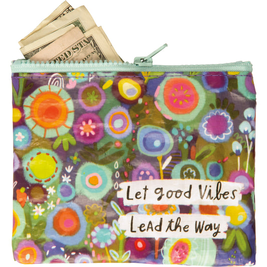 Let Good Vibes Lead The Way zipper wallet