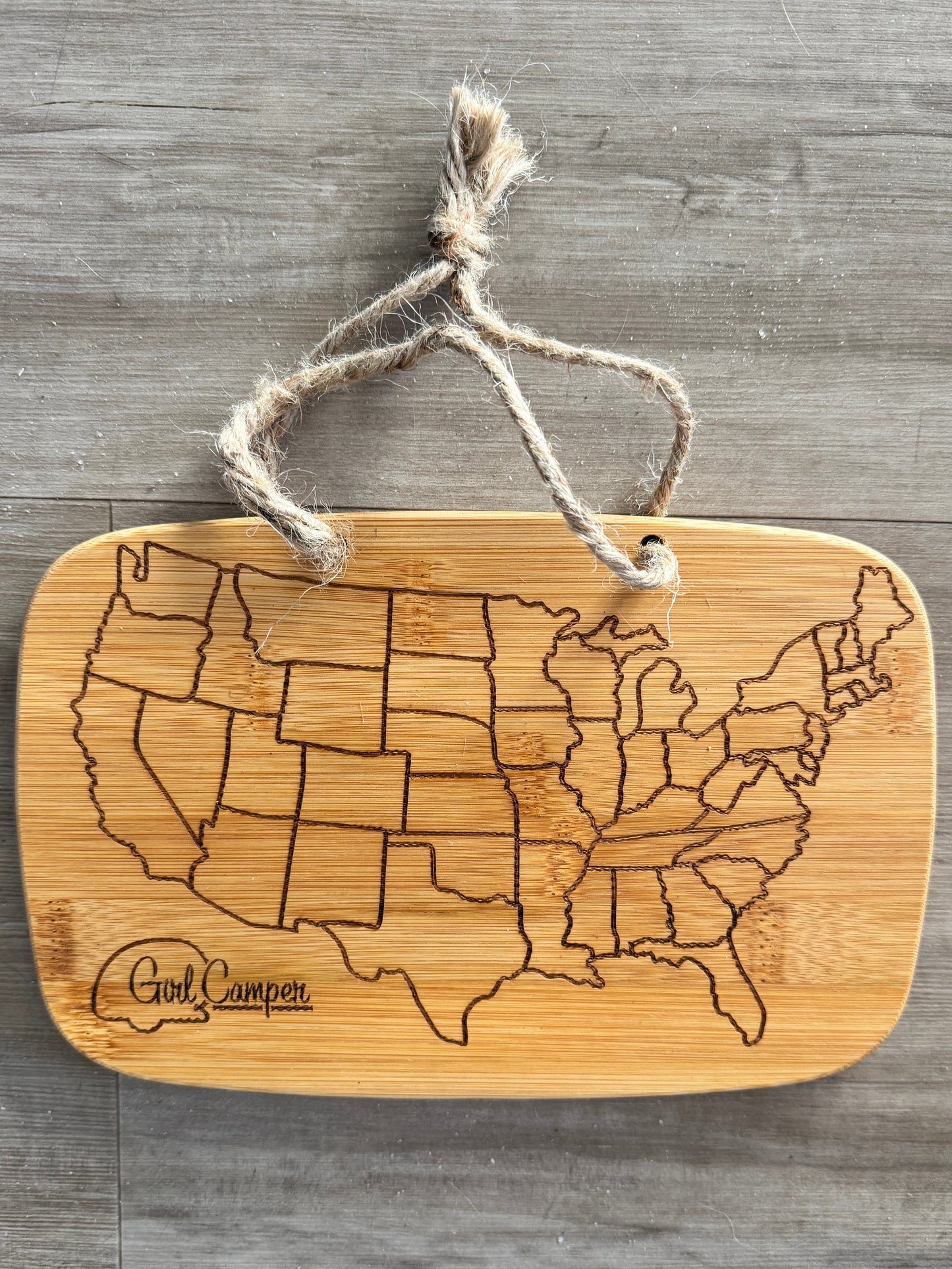 Girl Camper Adventure Map Plaque™
