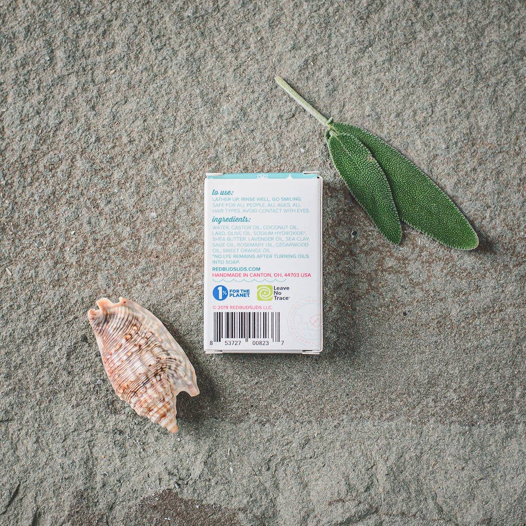 RedBudSuds Sea Clay Rest Day 1oz Travel Shower Bar