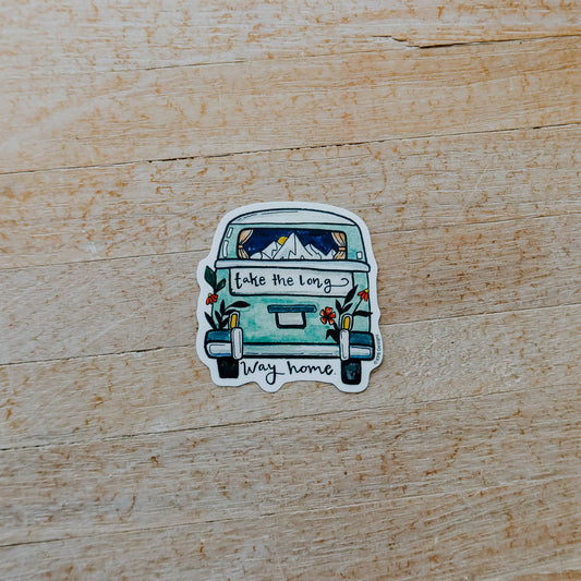 Long Way Home Van Vinyl Sticker