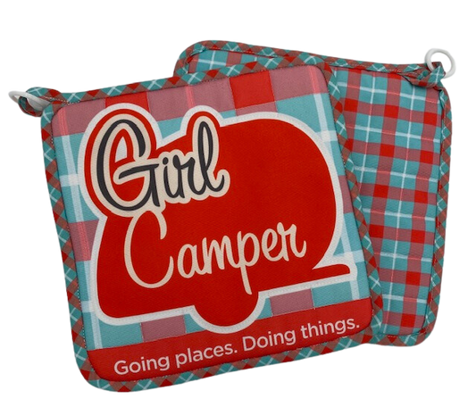 Girl Camper Over Sized Pot Holder