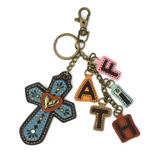 Chala Cross & Faith Keychain/Purse Charm