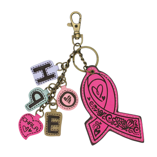 Chala Pink Ribbon & Hope Keychain/Purse Charm