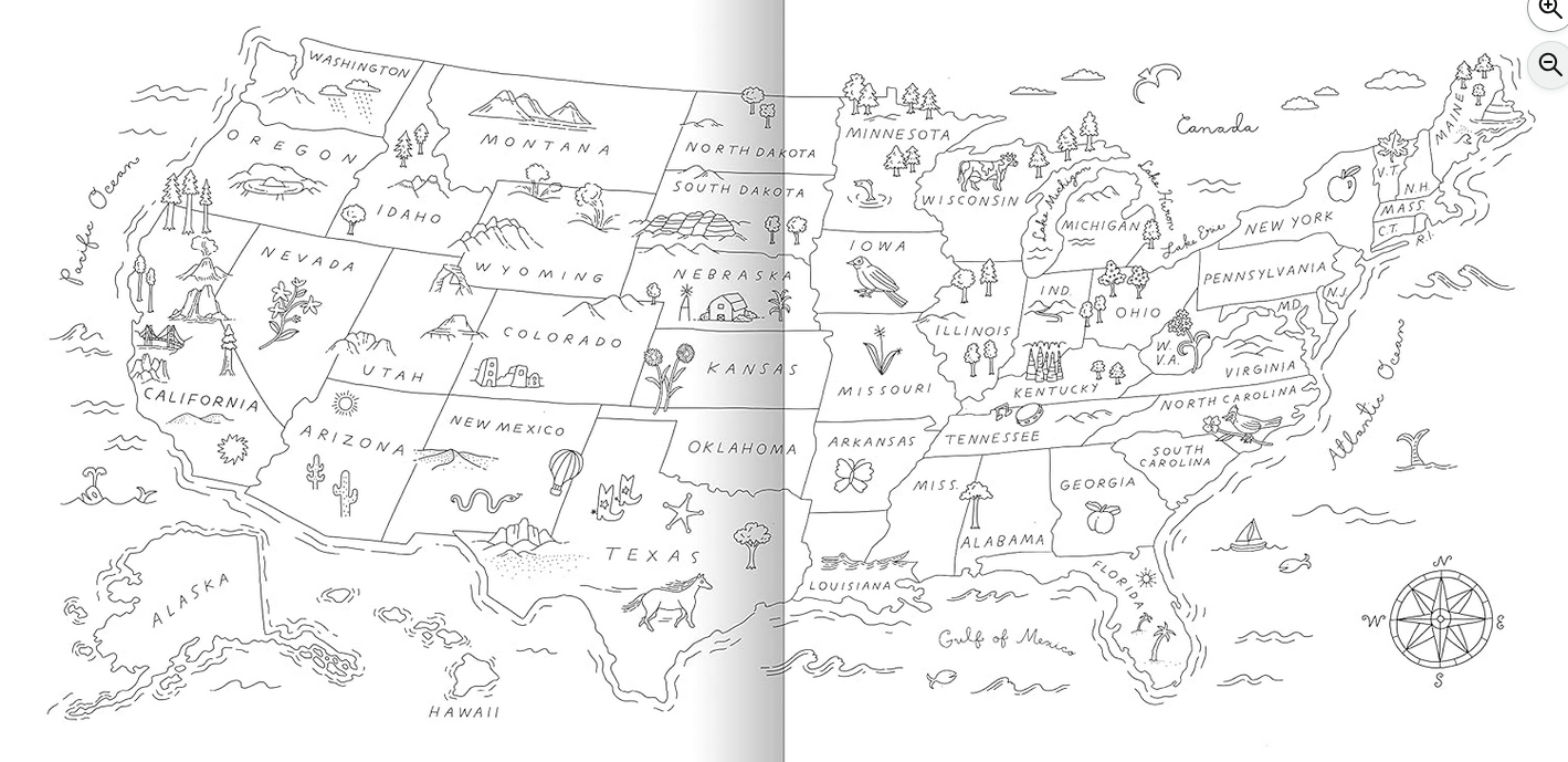 Road Trip! Coloring Book: Color Your Way to National Parks, Landmarks, and Roadside Attractions