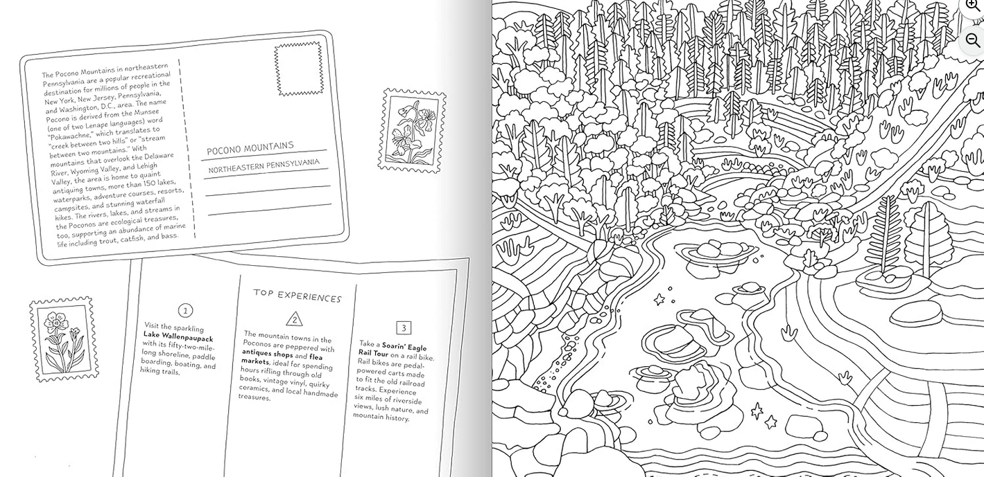 Road Trip! Coloring Book: Color Your Way to National Parks, Landmarks, and Roadside Attractions