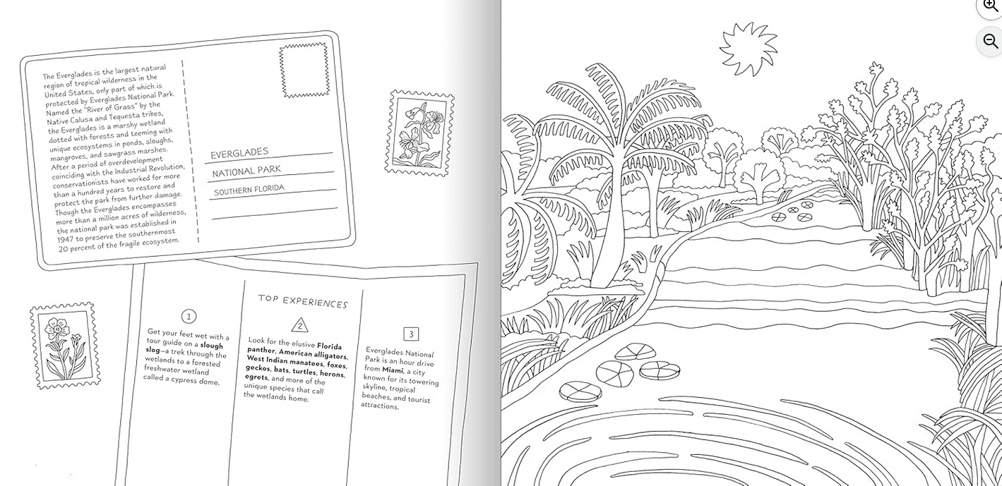 Road Trip! Coloring Book: Color Your Way to National Parks, Landmarks, and Roadside Attractions