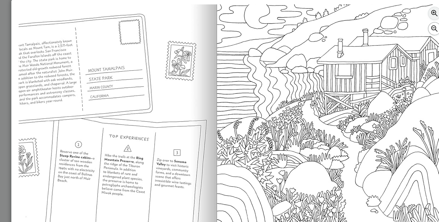 Road Trip! Coloring Book: Color Your Way to National Parks, Landmarks, and Roadside Attractions