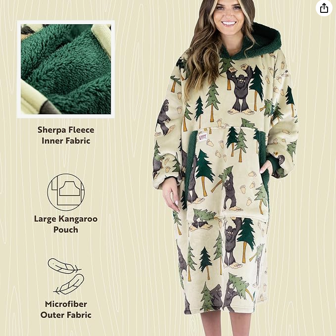Lazy One Bigfoot Blanket Hoodie