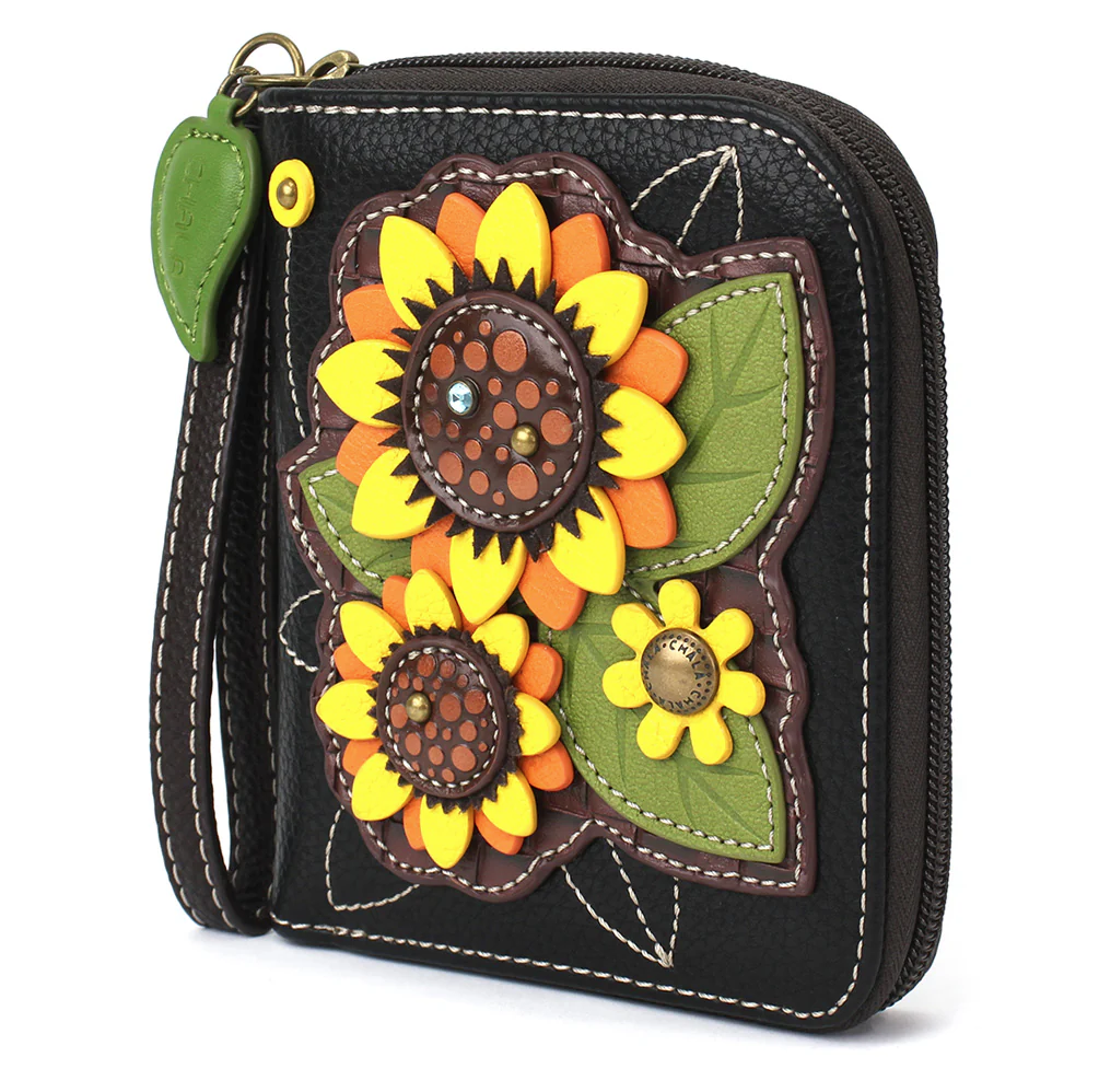 Chala Zip Around Sunflower Wallet