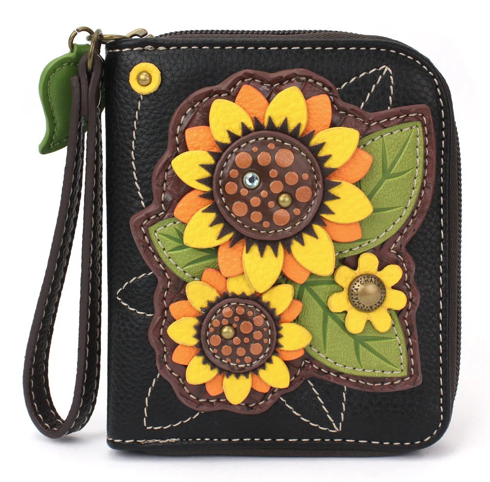 Chala Zip Around Sunflower Wallet