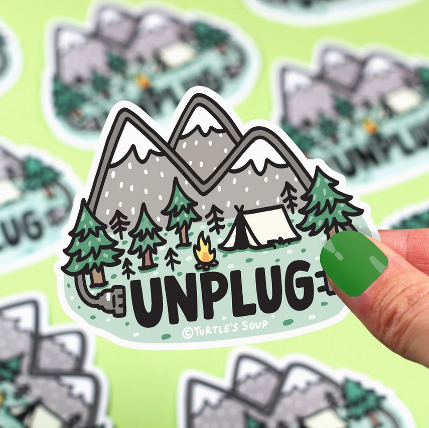 Unplug Nature Outdoors Adventurer Decal