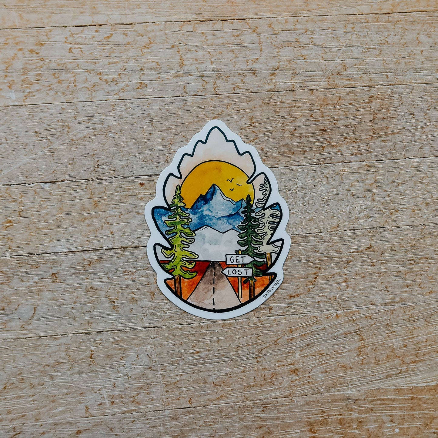 Get Lost Leaf Vinyl Sticker