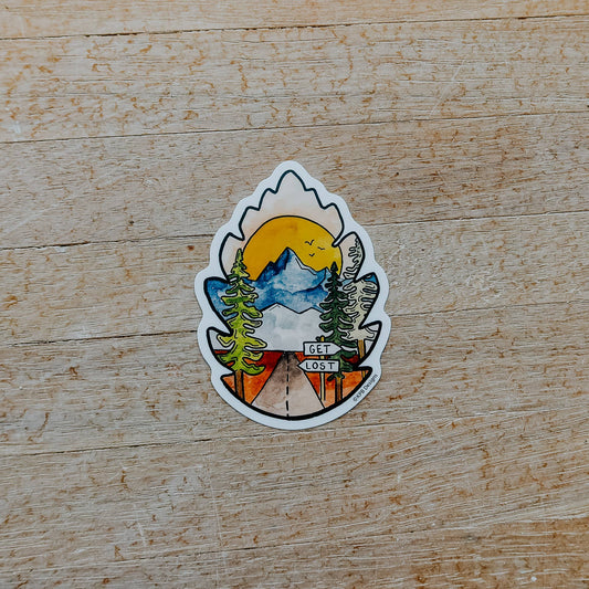 Get Lost Leaf Vinyl Sticker