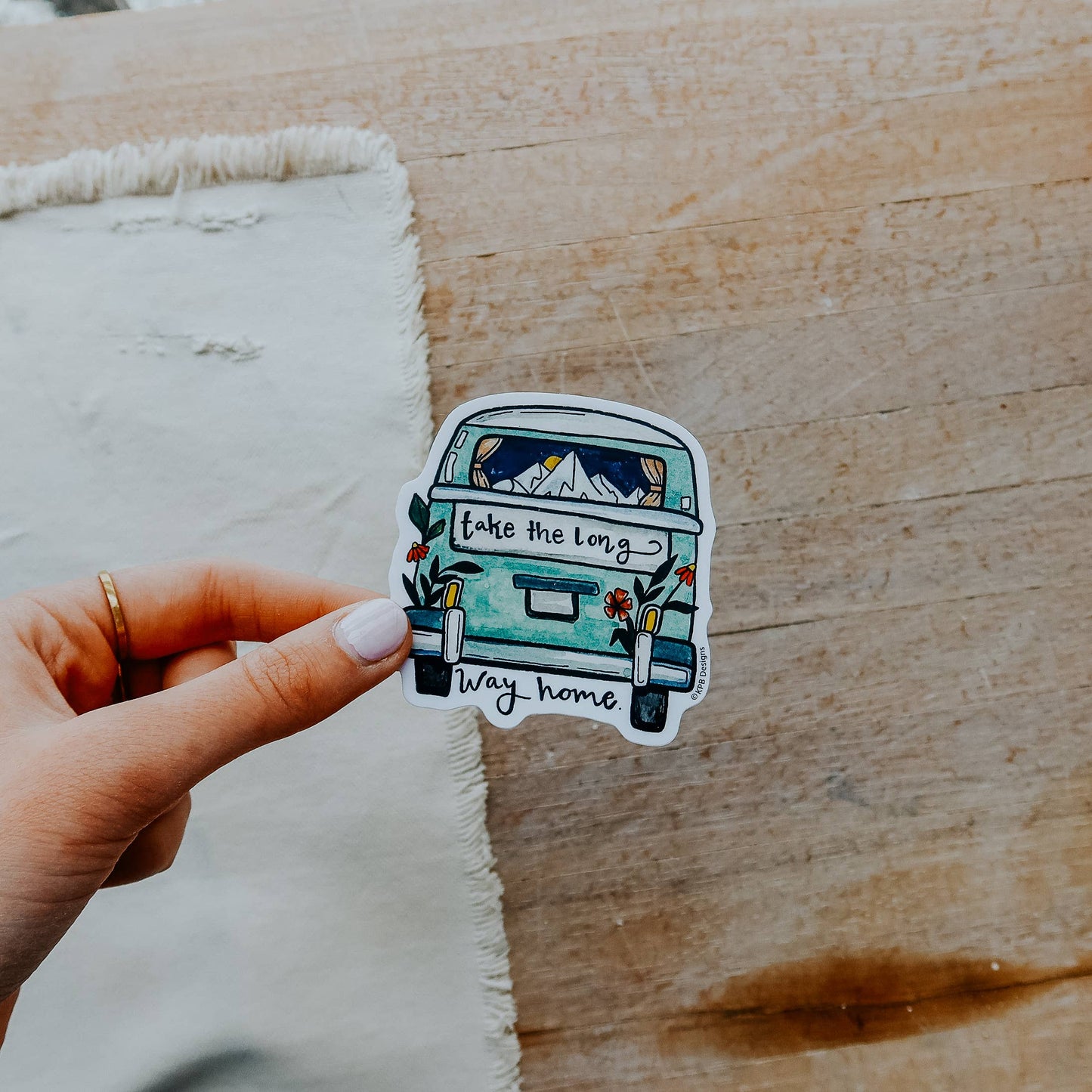 Long Way Home Van Vinyl Sticker