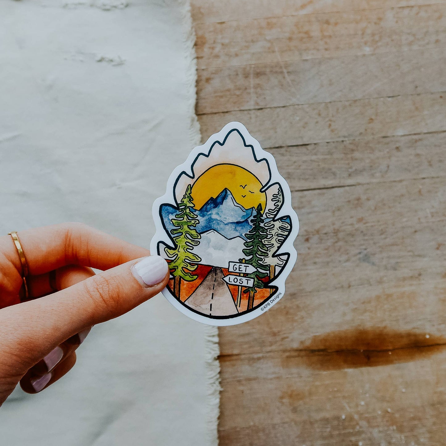 Get Lost Leaf Vinyl Sticker