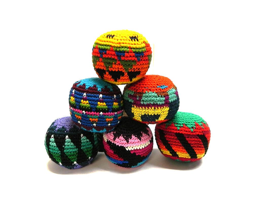 Multicolored Crochet Hacky Sack Ball