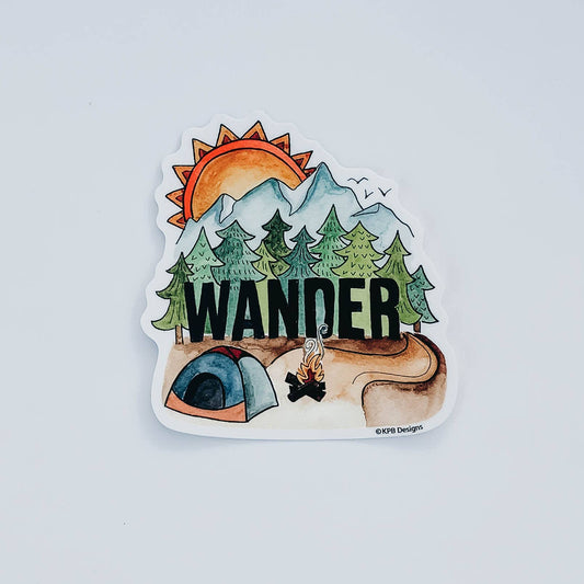 Wander Camping Vinyl Sticker