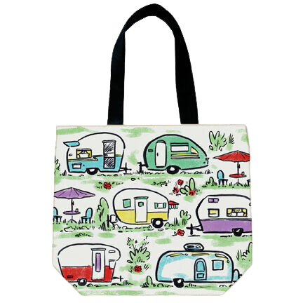 Colorful Trailers Canvas Tote Bag