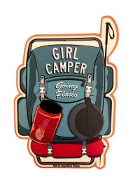 Girl Camper Backpacker Decal