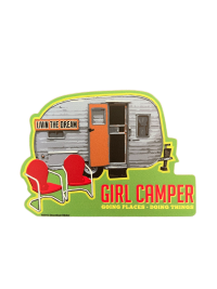 Girl Camper Retro RV Decal